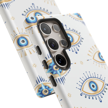 Blue Evil Eye Phone Case – Protective Slim Shockproof Cover for Iphone, Samsung Galaxy and Pixel