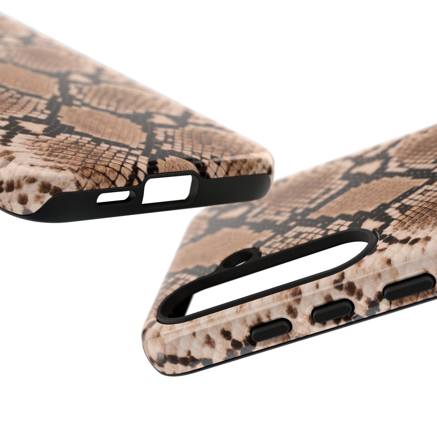 Snake Print Phone Case – Brown Python Pattern Slim Protective Cover for Iphone, Samsung Galaxy and Pixel