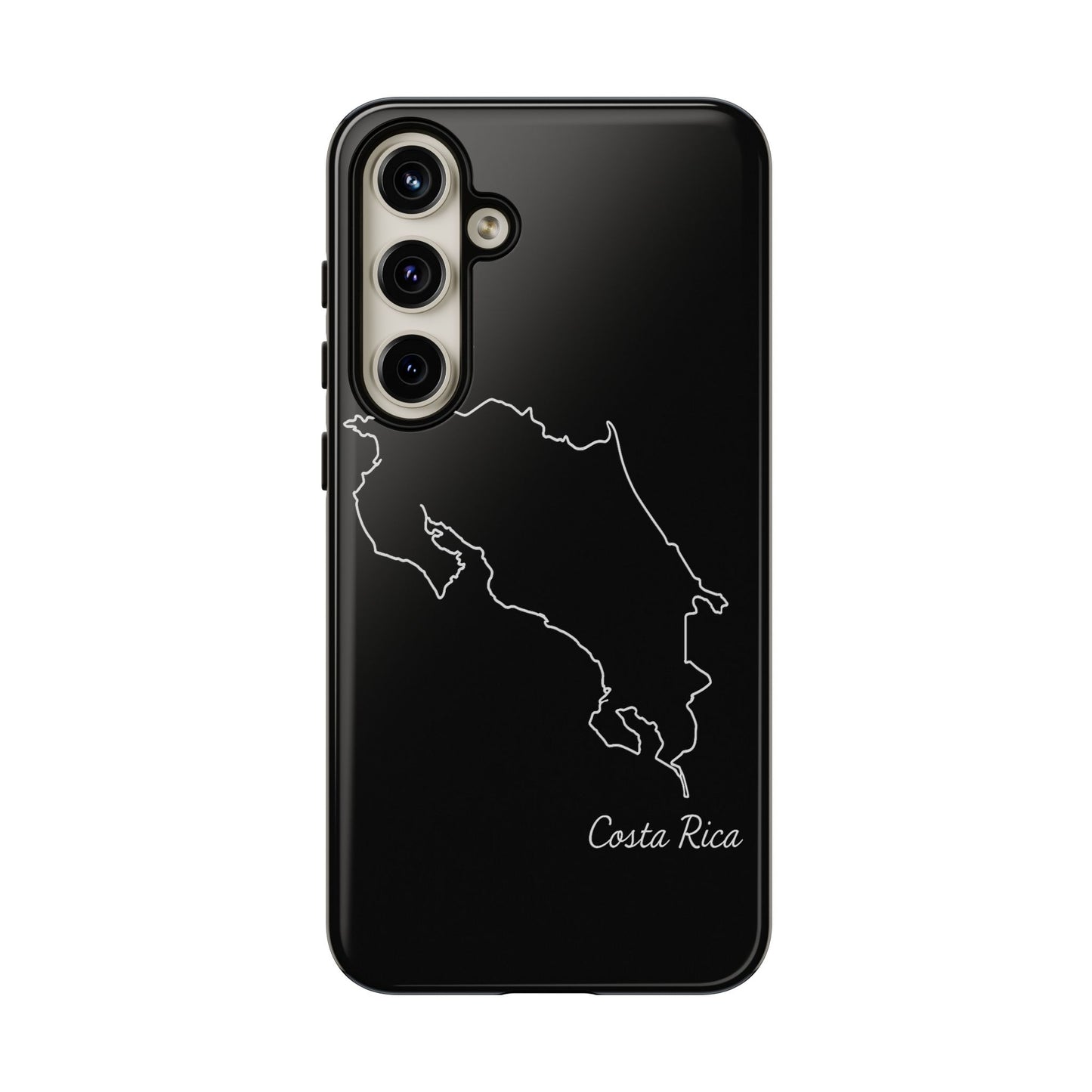 Costa Rica Outline Phone Case – Minimal Country Map Tough Case (iPhone, Samsung, Pixel)