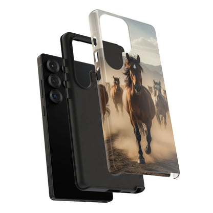Running Horses Phone Case – Wild Mustang Herd Tough Case (iPhone, Samsung, Pixel)