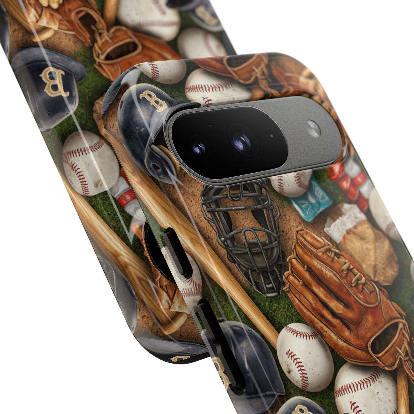 Baseball Gear Collage Phone Case – Vintage Baseball Equipment Sports Tough Case