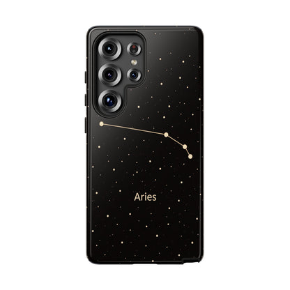 Aries Zodiac Constellation Phone Case – Luxe Gold Celestial Cover