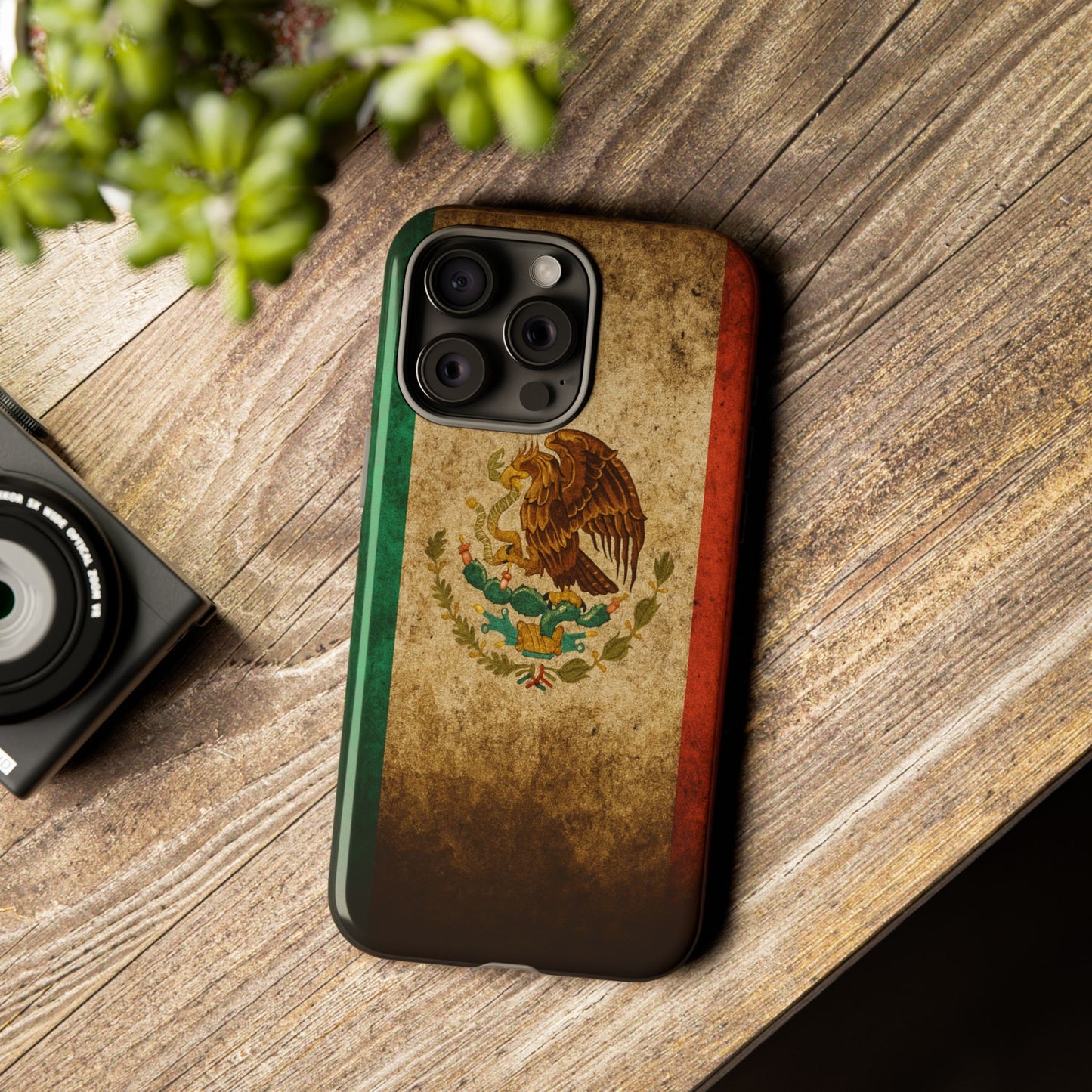 Vintage Mexico Flag Phone Case – Mexican Pride Grunge Flag Aesthetic Tough Case
