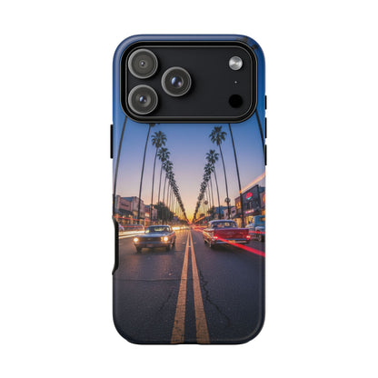 LA Sunset Boulevard Phone Case | Palm Tree Sunset Aesthetic | City Night Tough Case