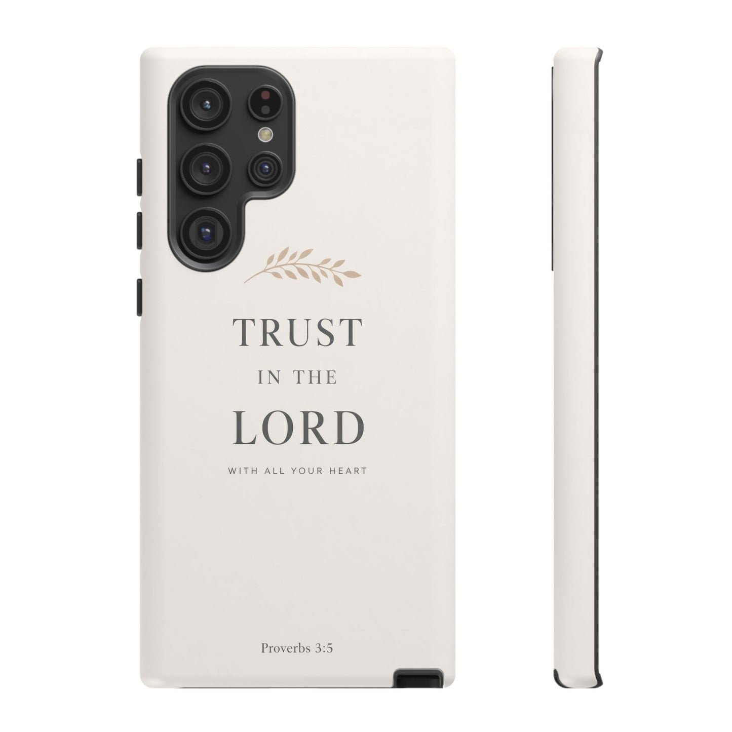 Proverbs 3:5 Christian Phone Case Trust in the Lord Minimalist Faith Cover