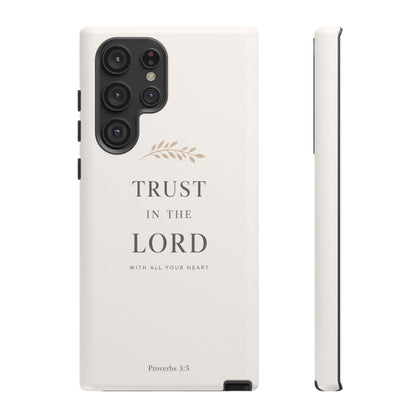 Proverbs 3:5 Christian Phone Case Trust in the Lord Minimalist Faith Cover