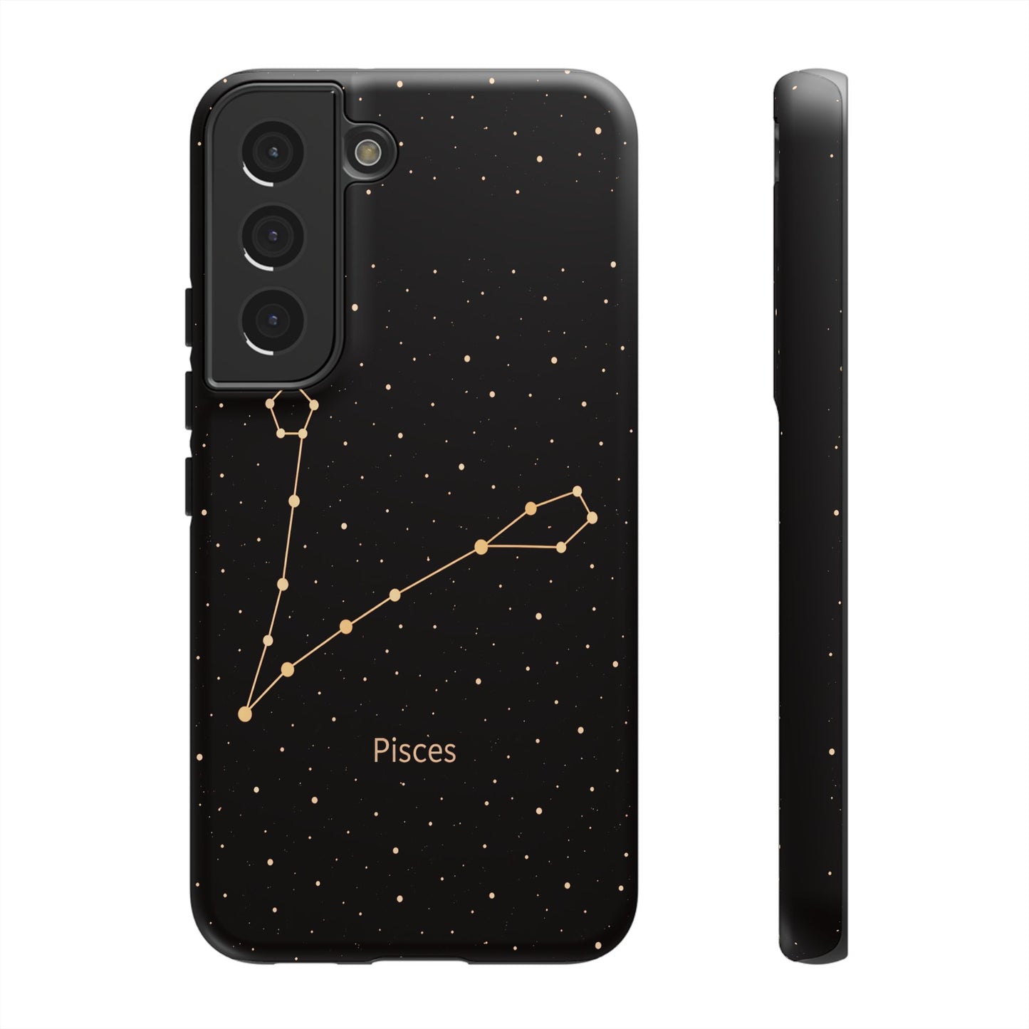 Pisces Zodiac Constellation Phone Case – Luxe Gold Celestial Cover