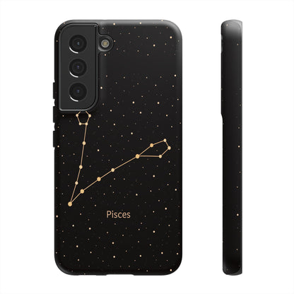 Pisces Zodiac Constellation Phone Case – Luxe Gold Celestial Cover