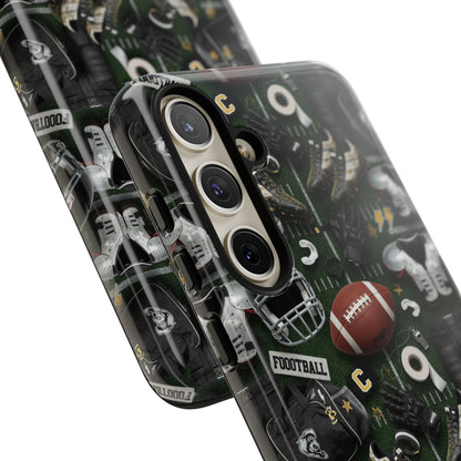 Football Pattern Phone Case – Sports Fan Tough Protective Game Day Case
