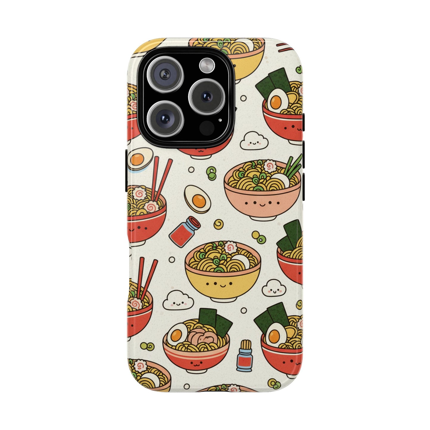 Kawaii Ramen Phone Case – Cute Japanese Food Pattern | Noodle Bowl Aesthetic Case