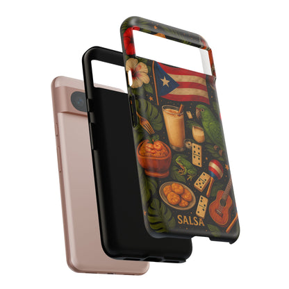 Puerto Rican Culture Phone Case | Boricua Icons Caribbean Aesthetic Tough Protective Case