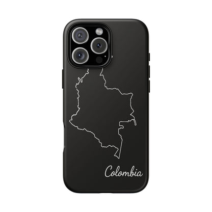 Colombia Outline Phone Case – Minimal Country Map Tough Case (iPhone, Samsung, Pixel)