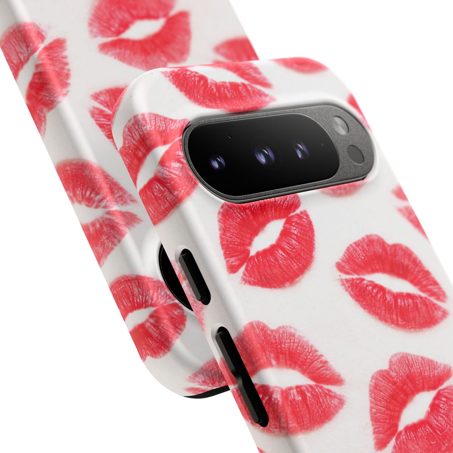 Red Lipstick Kiss Phone Case – Sexy Lip Print Pattern Tough Protective Cover