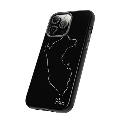 Peru Outline Phone Case – Minimal Country Map Tough Case (iPhone, Samsung, Pixel)