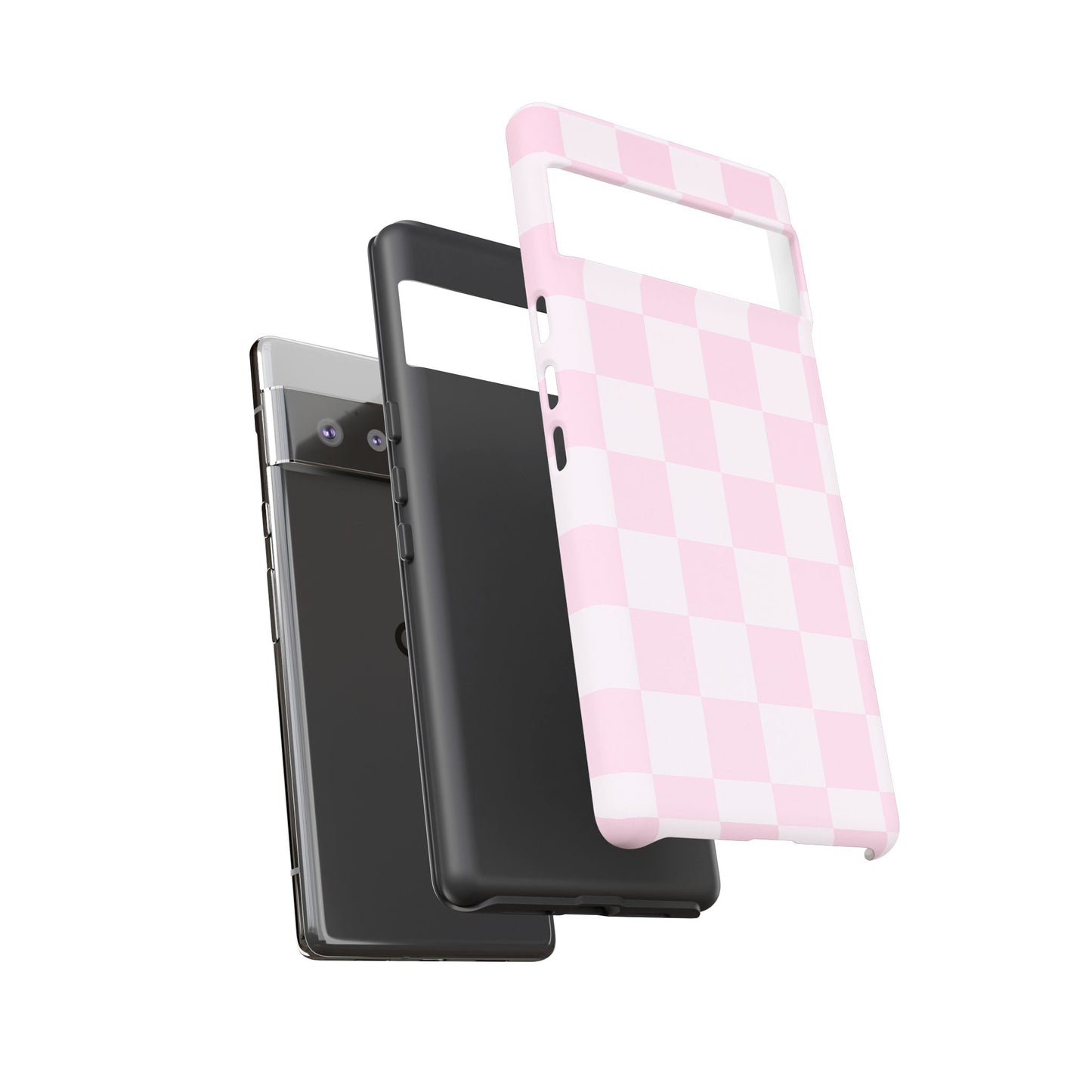 Pink Checkerboard Phone Case | Aesthetic Tough Protective Case