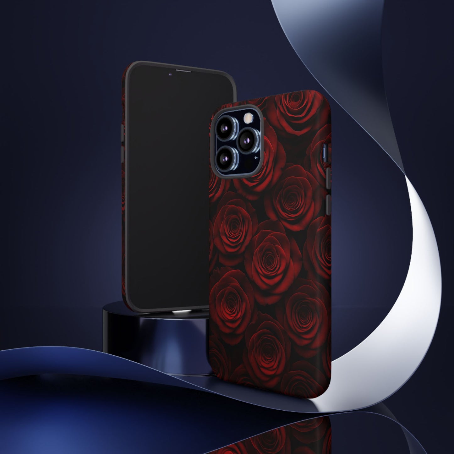 Dark Red Rose Phone Case – Gothic Floral Tough Case (iPhone, Samsung, Pixel)