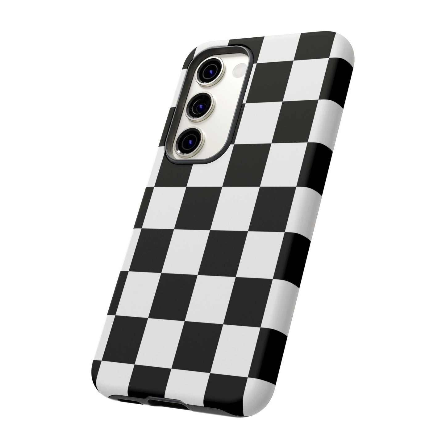 Black & White Checkerboard Phone Case – Classic Aesthetic Tough Protective Case for Iphone, Samsung Galaxy and Pixel