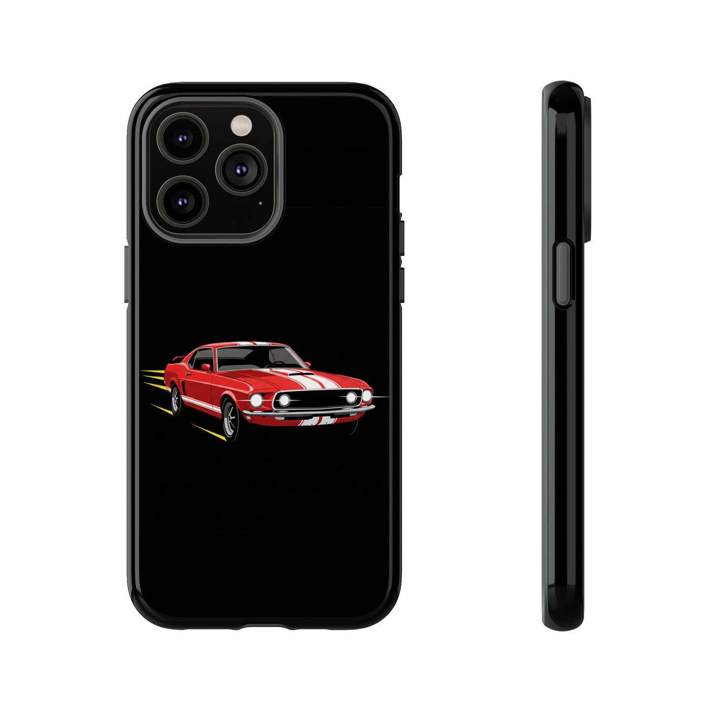 Red Muscle Car Phone Case – Classic Car Racing Tough Protective Case