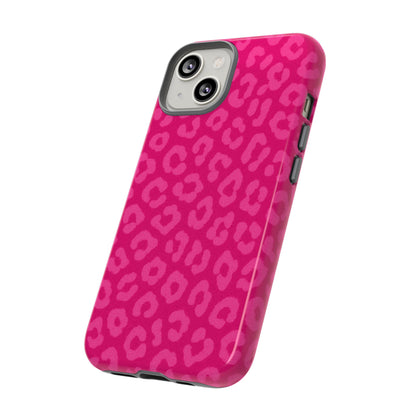 Hot Pink Leopard Print Phone Case – Bold Coquette Leopard Tough Case