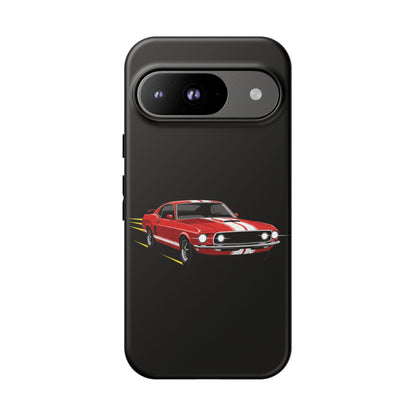 Red Muscle Car Phone Case – Classic Car Racing Tough Protective Case