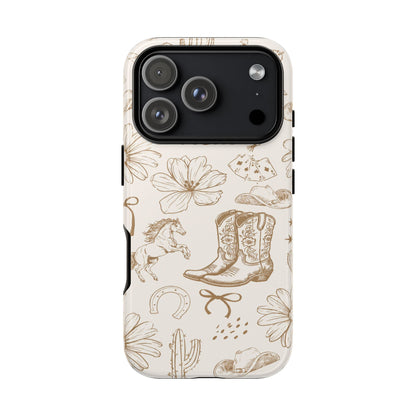 Western Cowgirl Phone Case for iPhone Samsung Galaxy Pixel Tough Case
