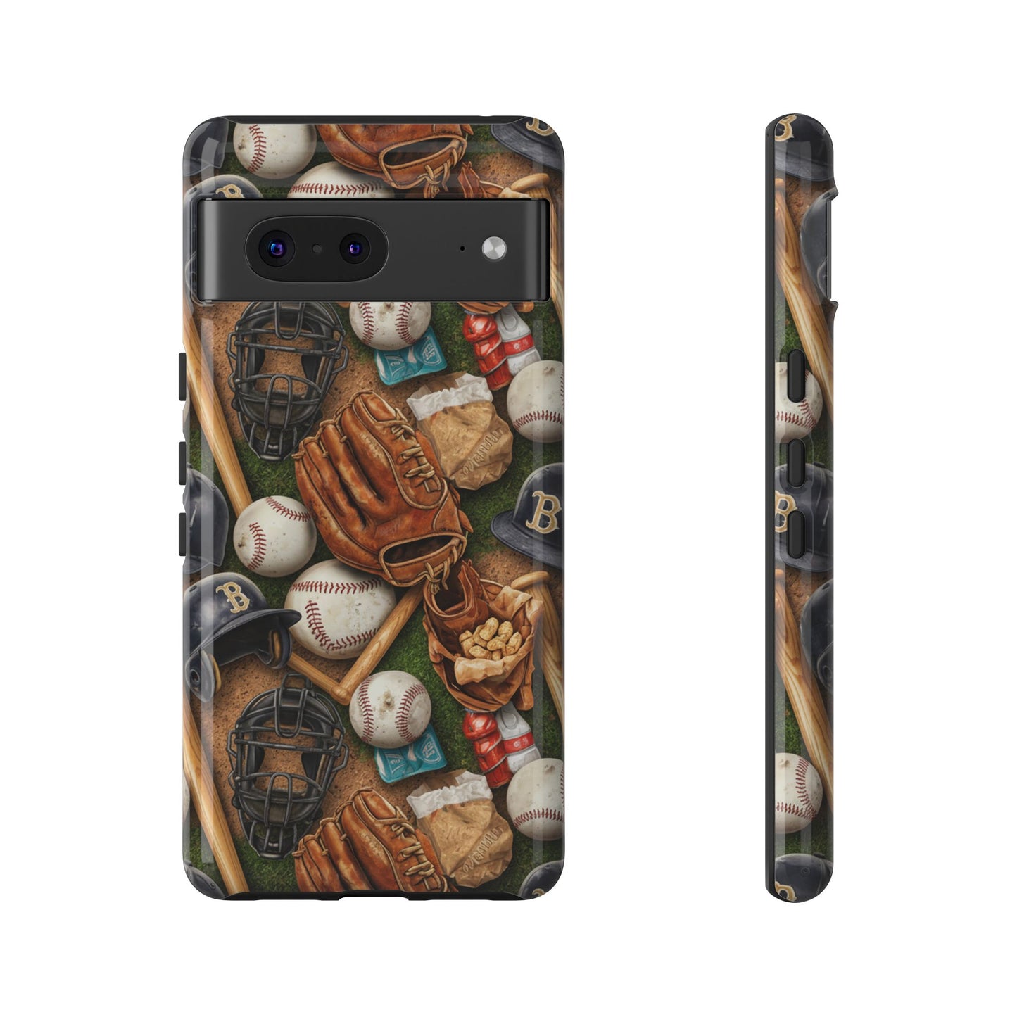 Baseball Gear Collage Phone Case – Vintage Baseball Equipment Sports Tough Case