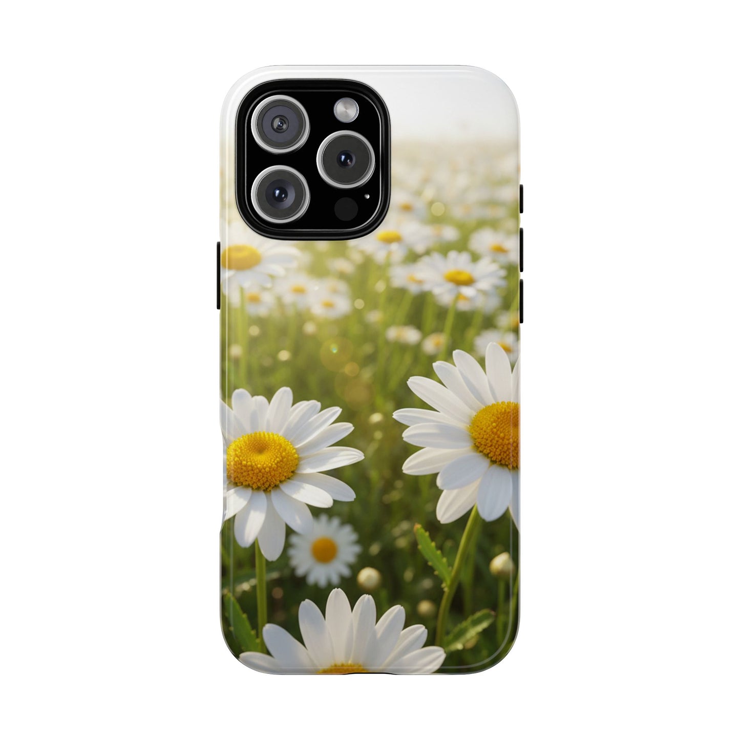 Daisy Phone Case – Floral Spring Field Tough Protective Case (iPhone, Samsung, Pixel)