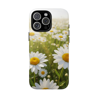 Daisy Phone Case – Floral Spring Field Tough Protective Case (iPhone, Samsung, Pixel)