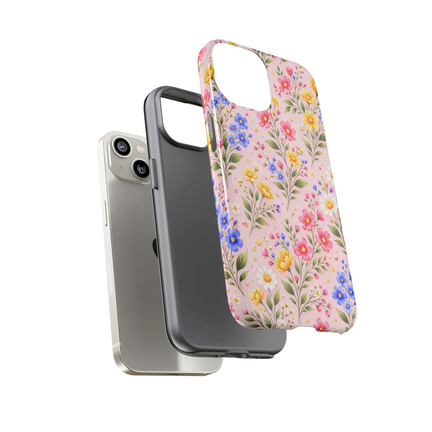 Wildflower Floral Phone Case Vintage Spring Meadow Tough Cover