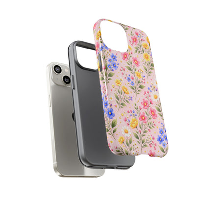 Wildflower Floral Phone Case Vintage Spring Meadow Tough Cover