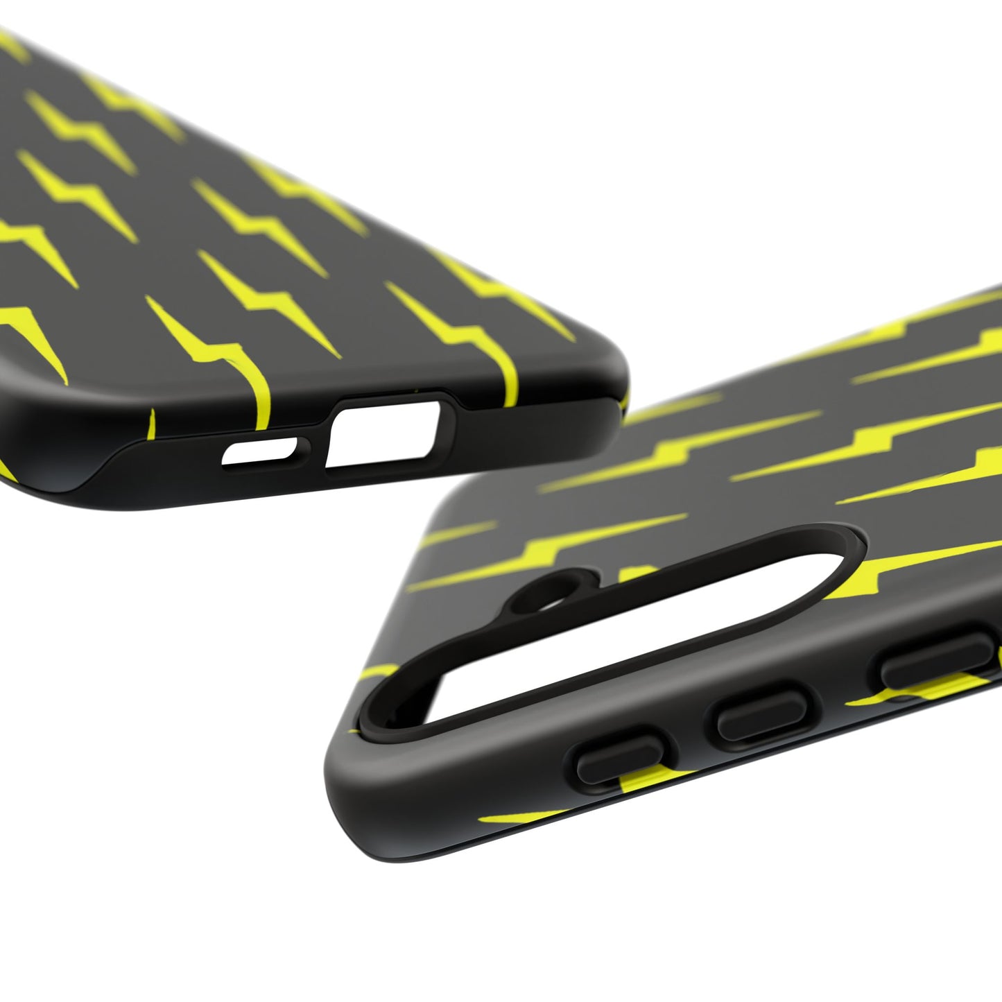 Yellow Lightning Bolt Tough Phone Case | Bold Electric Pattern Case for Iphone, Samsung Galaxy and Pixel