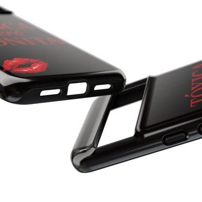 Toxica Pero Bonita Phone Case, Latina Quote Case, Red Lips Aesthetic, Spanish Saying Case, Trendy Tough Cover