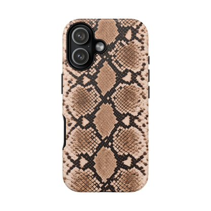 Snake Print Phone Case – Brown Python Pattern Slim Protective Cover for Iphone, Samsung Galaxy and Pixel