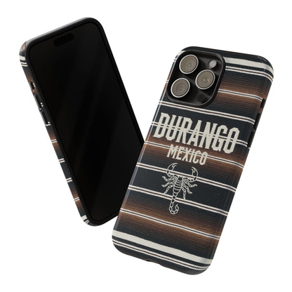 Durango Mexico Phone Case | Serape Scorpion Western Design | Mexican Heritage Tough Case for iPhone & Samsung