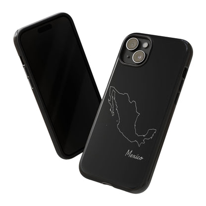 Mexico Outline Phone Case – Minimal Country Map Tough Case (iPhone, Samsung, Pixel)