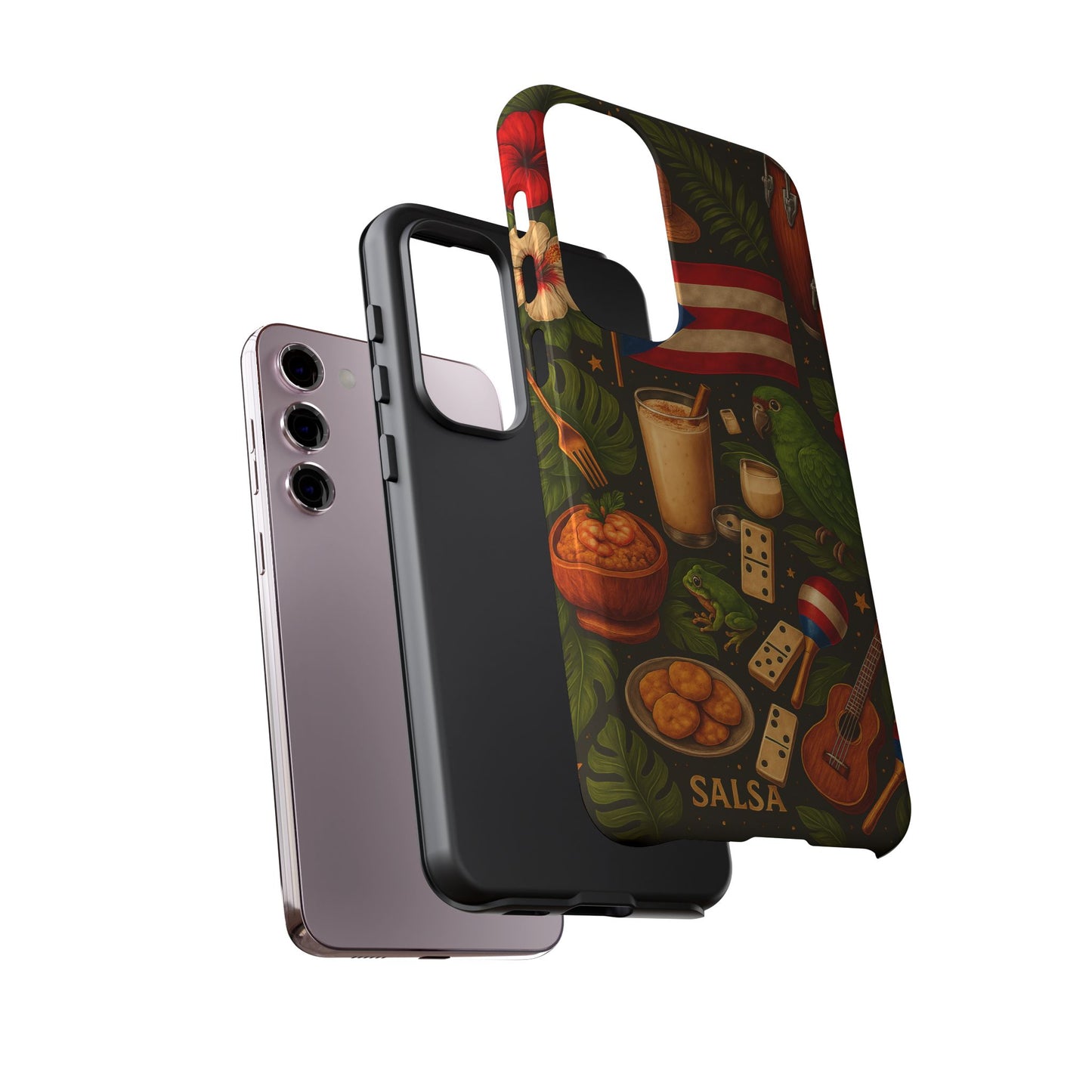 Puerto Rican Culture Phone Case | Boricua Icons Caribbean Aesthetic Tough Protective Case