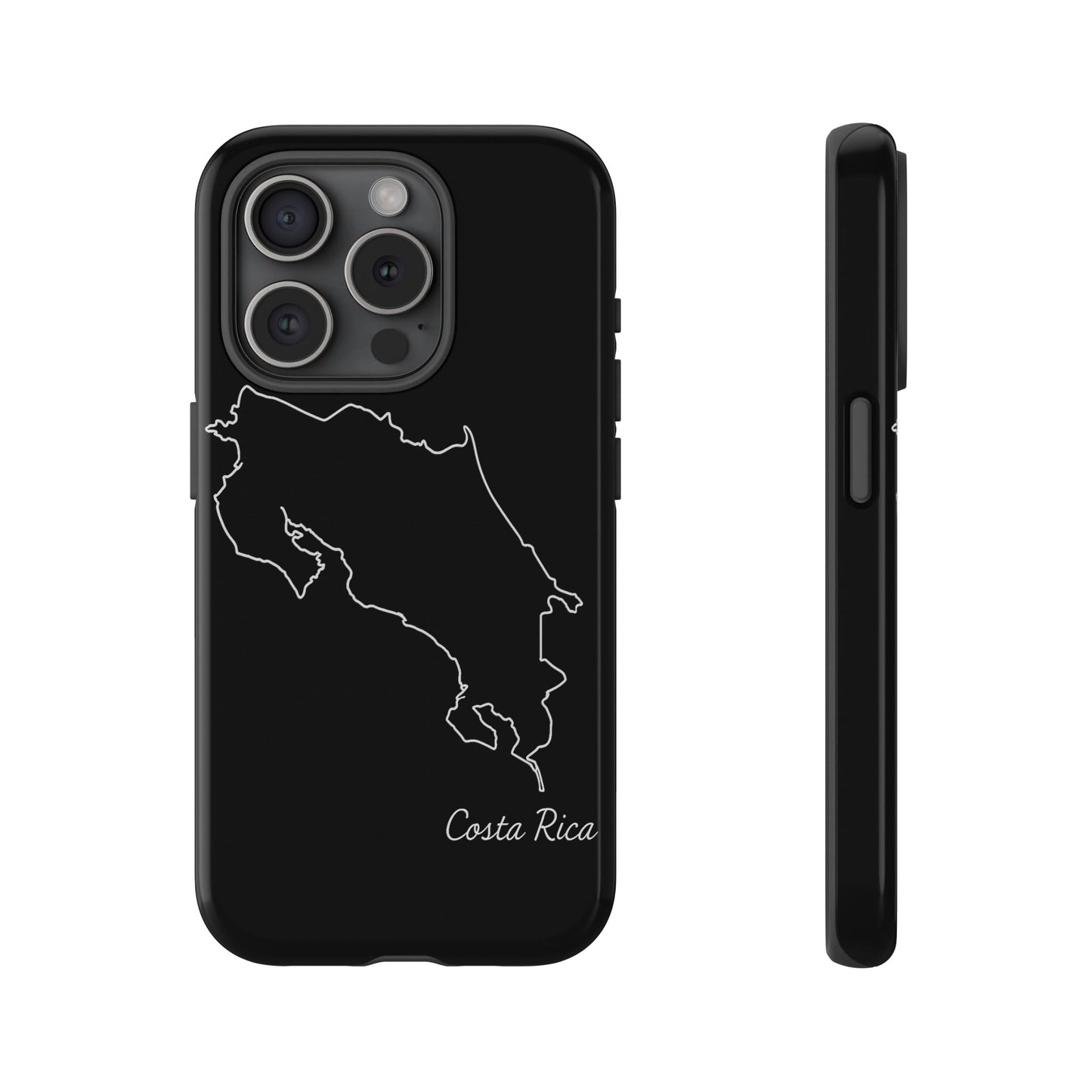 Costa Rica Outline Phone Case – Minimal Country Map Tough Case (iPhone, Samsung, Pixel)