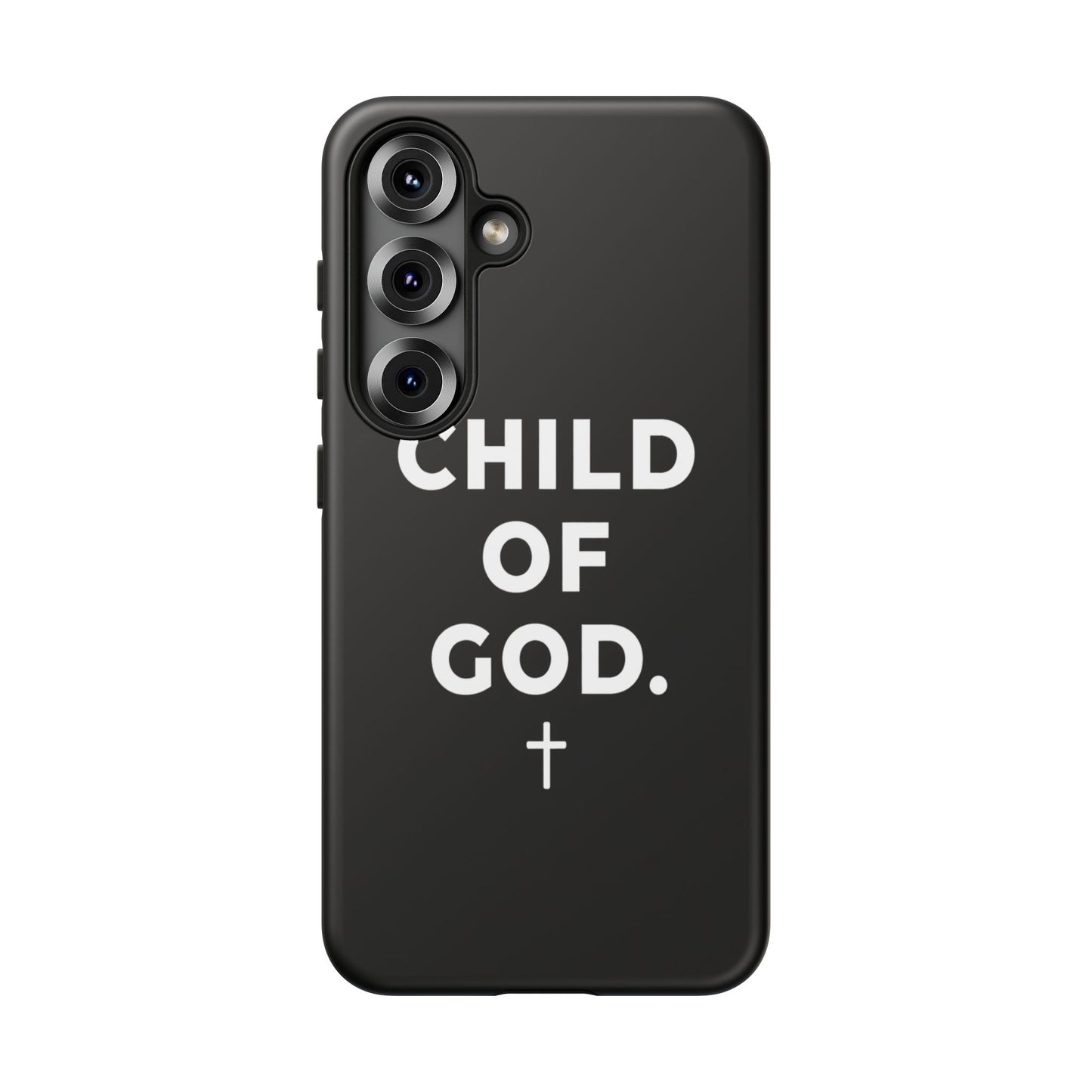 Child of God Phone Case Christian Black Aesthetic Cross Tough Cover