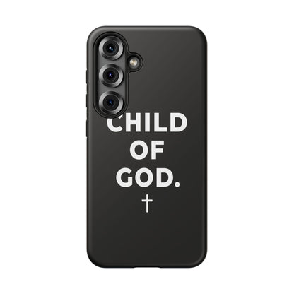 Child of God Phone Case Christian Black Aesthetic Cross Tough Cover