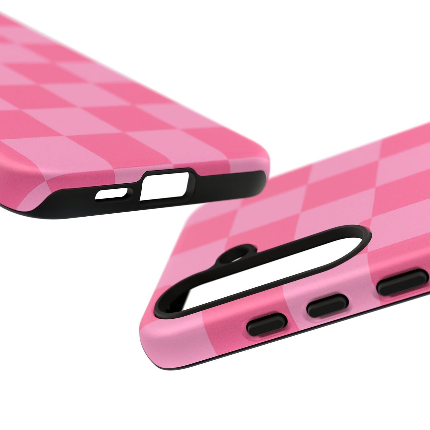 Pink Checkerboard Phone Case | Cute Aesthetic Checkered iPhone & Samsung Tough Case