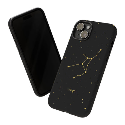 Virgo Zodiac Constellation Phone Case – Luxe Gold Celestial Cover
