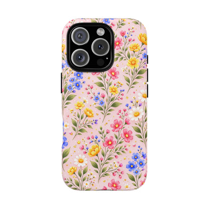 Wildflower Floral Phone Case Vintage Spring Meadow Tough Cover