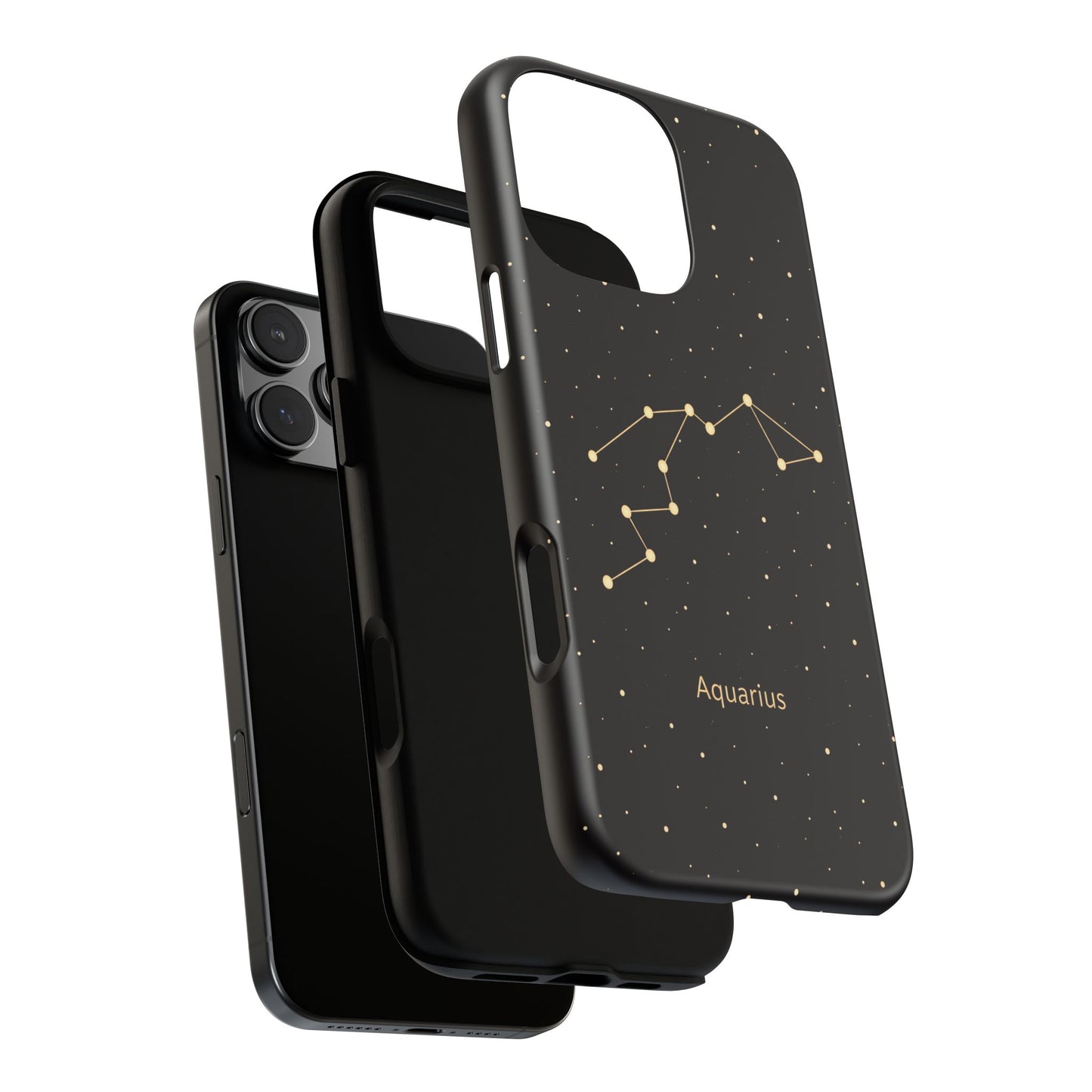 Aquarius Zodiac Constellation Phone Case – Luxe Gold Celestial Cover