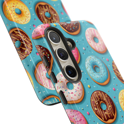 Cute Donut Pattern Phone Case – Colorful Sprinkles Dessert Design for Iphone, Samsung Galaxy and Pixel