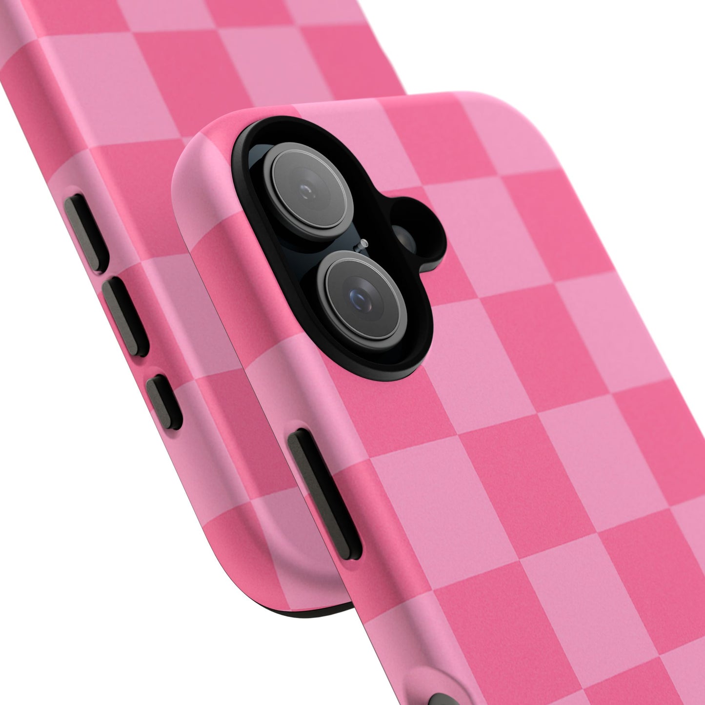 Pink Checkerboard Phone Case | Cute Aesthetic Checkered iPhone & Samsung Tough Case