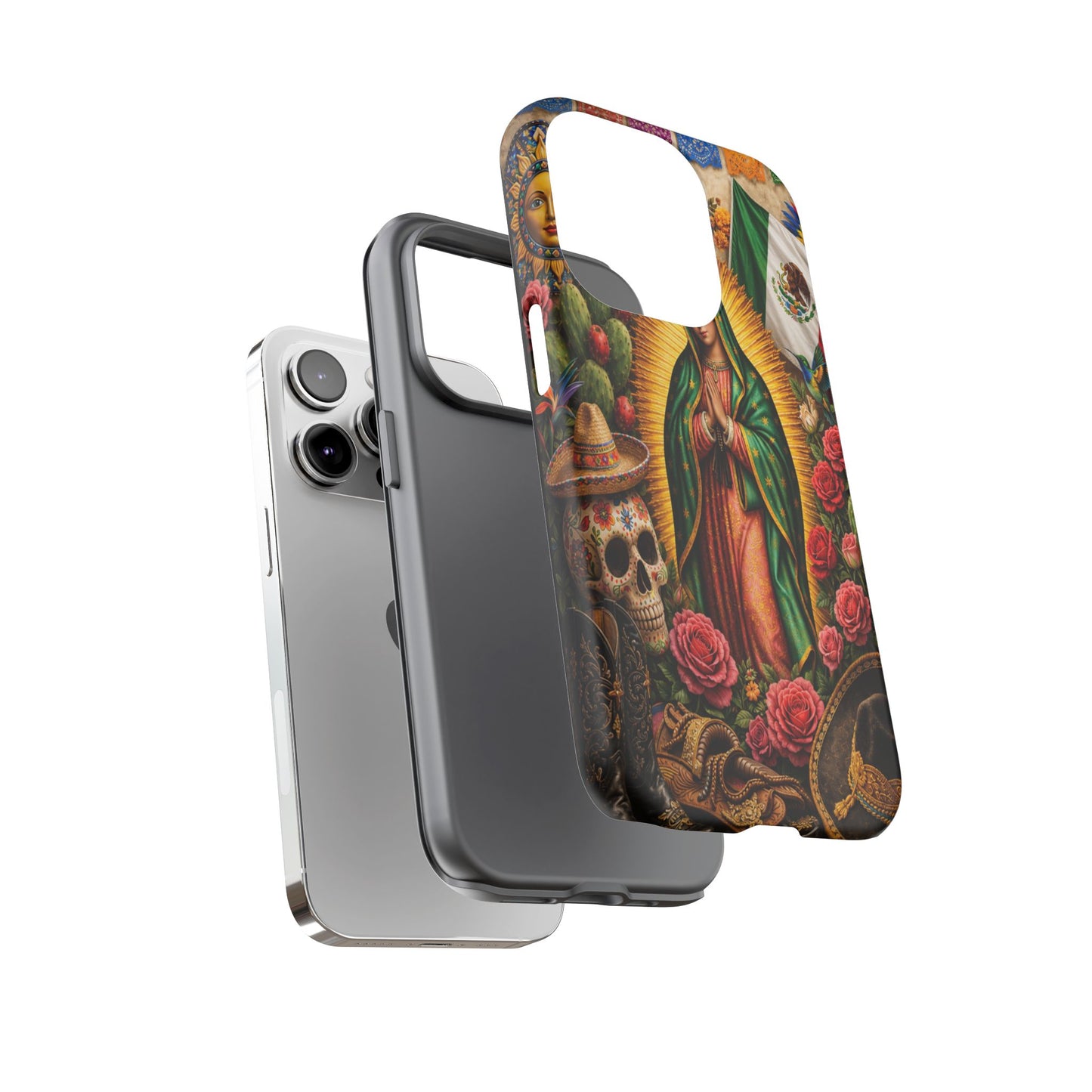 Virgen de Guadalupe Phone Case Mexican Floral iPhone Samsung Pixel Case