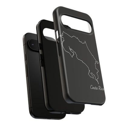 Costa Rica Outline Phone Case – Minimal Country Map Tough Case (iPhone, Samsung, Pixel)