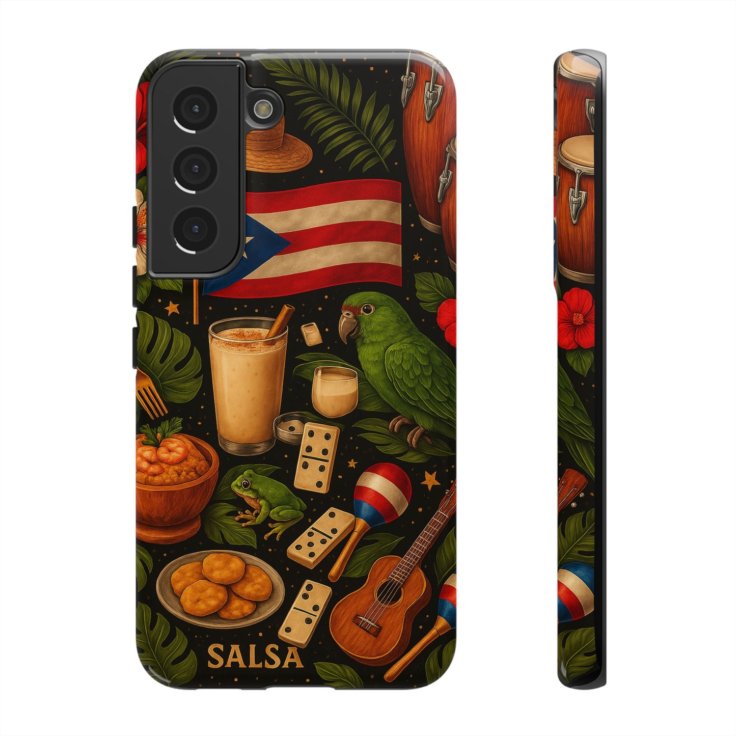 Puerto Rican Culture Phone Case | Boricua Icons Caribbean Aesthetic Tough Protective Case