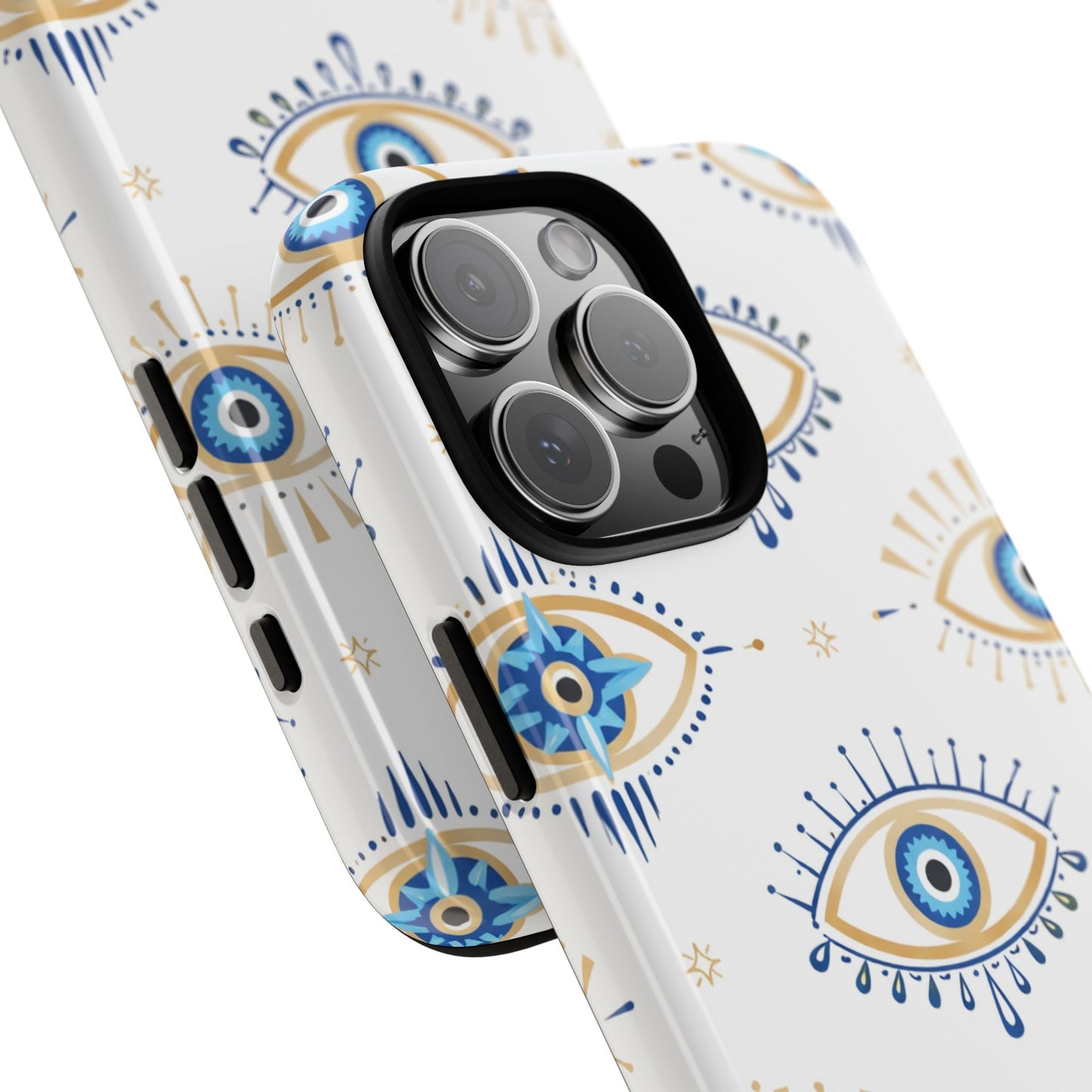 Blue Evil Eye Phone Case – Protective Slim Shockproof Cover for Iphone, Samsung Galaxy and Pixel