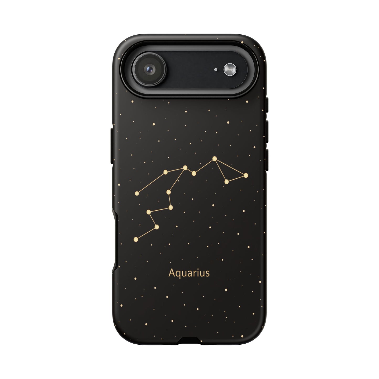 Aquarius Zodiac Constellation Phone Case – Luxe Gold Celestial Cover